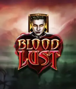 A dark and seductive view of the Blood Lust slot by ELK Studios, featuring gothic vampire symbols and a haunting castle backdrop. The visual emphasizes the slot's enthralling atmosphere, enhanced by its unique 5-reel and 99-payline structure, appealing for those interested in dark, supernatural themes.